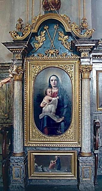 Bogorodica sa Hristom, 1852-53. ikona na ikonostasu crkve u Srpskoj Crnji /galerija.metropolitan.ac.rs/