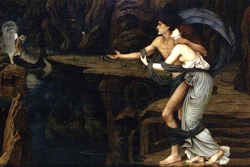 Орфејев силазак у Хад по Еуридику, Спенсер, 1878. Извор: Википедија