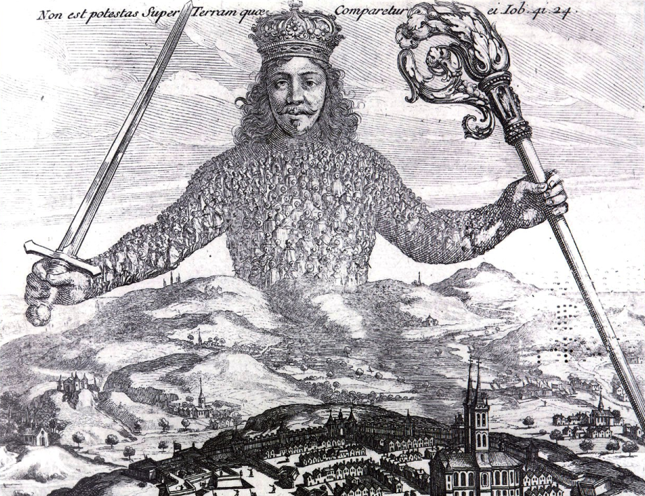 насловна страна хобсовог левијатана, 1651.