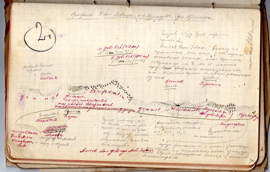 U Muzeju grada Beograda u Legatu Jovana Cvijića nalaze se 42 Cvijićeve beležnice sa ekskurzija. Najranija je datirana 1898, a poslednja 1925. godine